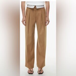 NWOT Babaton (Aritzia) Bureau Wide-Leg Pant in Camel / Size 2